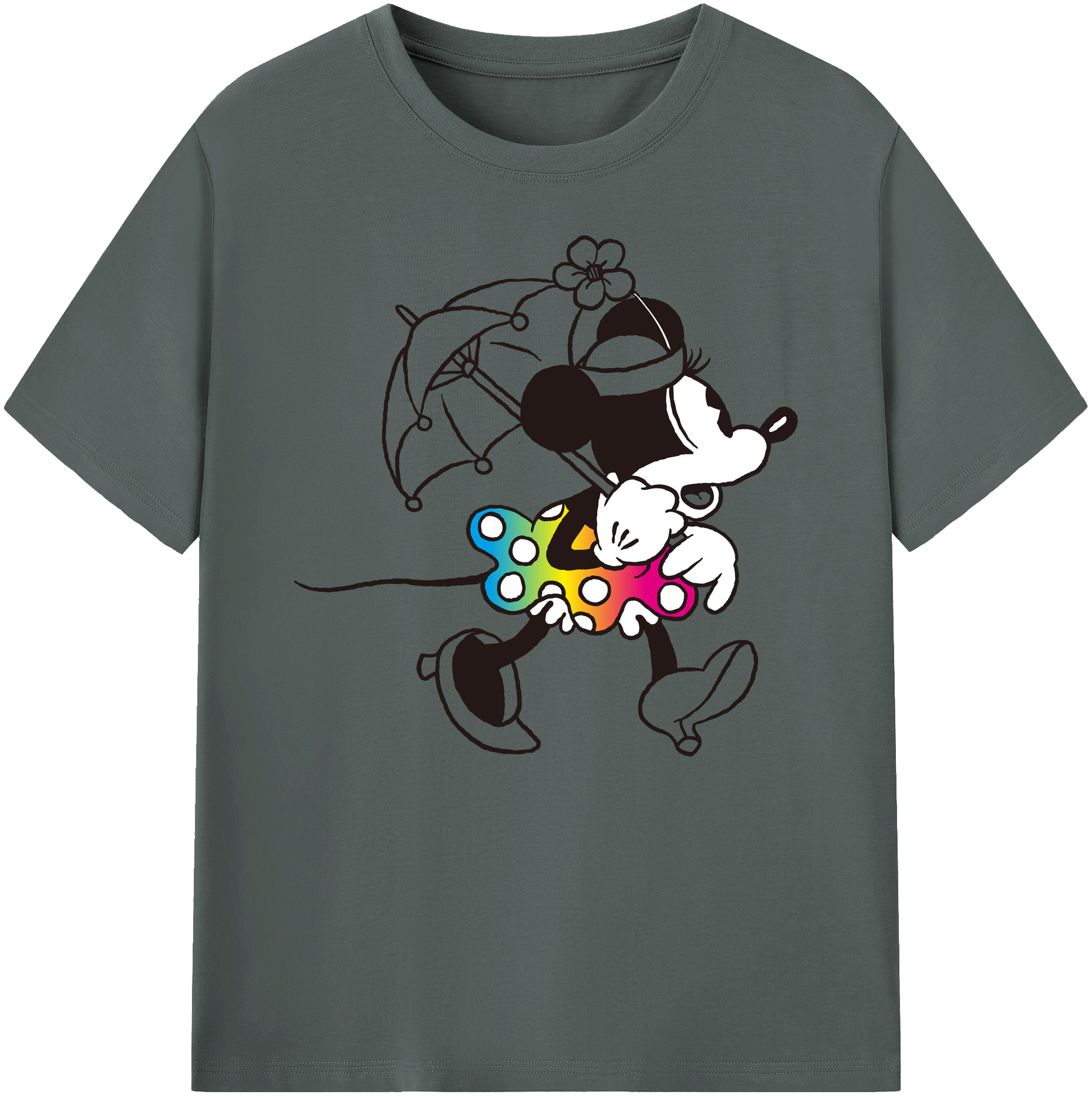 ミッキーマウス Mickey Mouse 綿100％ メンズ半袖Tシャツ｜肌触りやわらか＆通気性